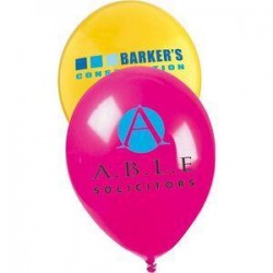 12" Multi colour printed latex balloons.