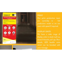 LED Backlit Covid Sign